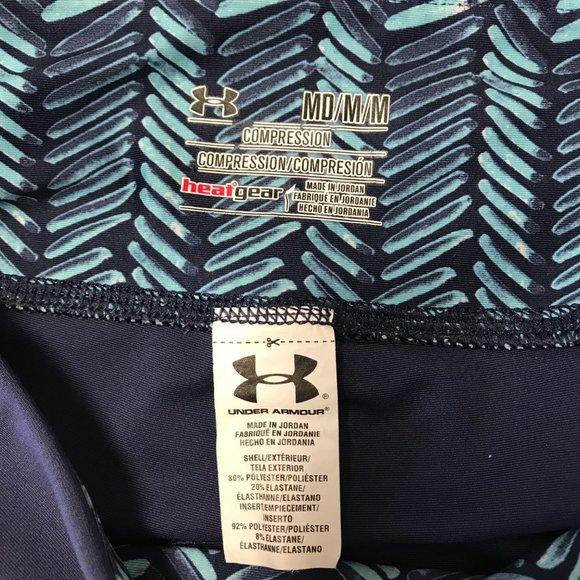 Under Armour Womens Blue Compression Athletic Active Cropped Legging Size M - Picture 3 of 5